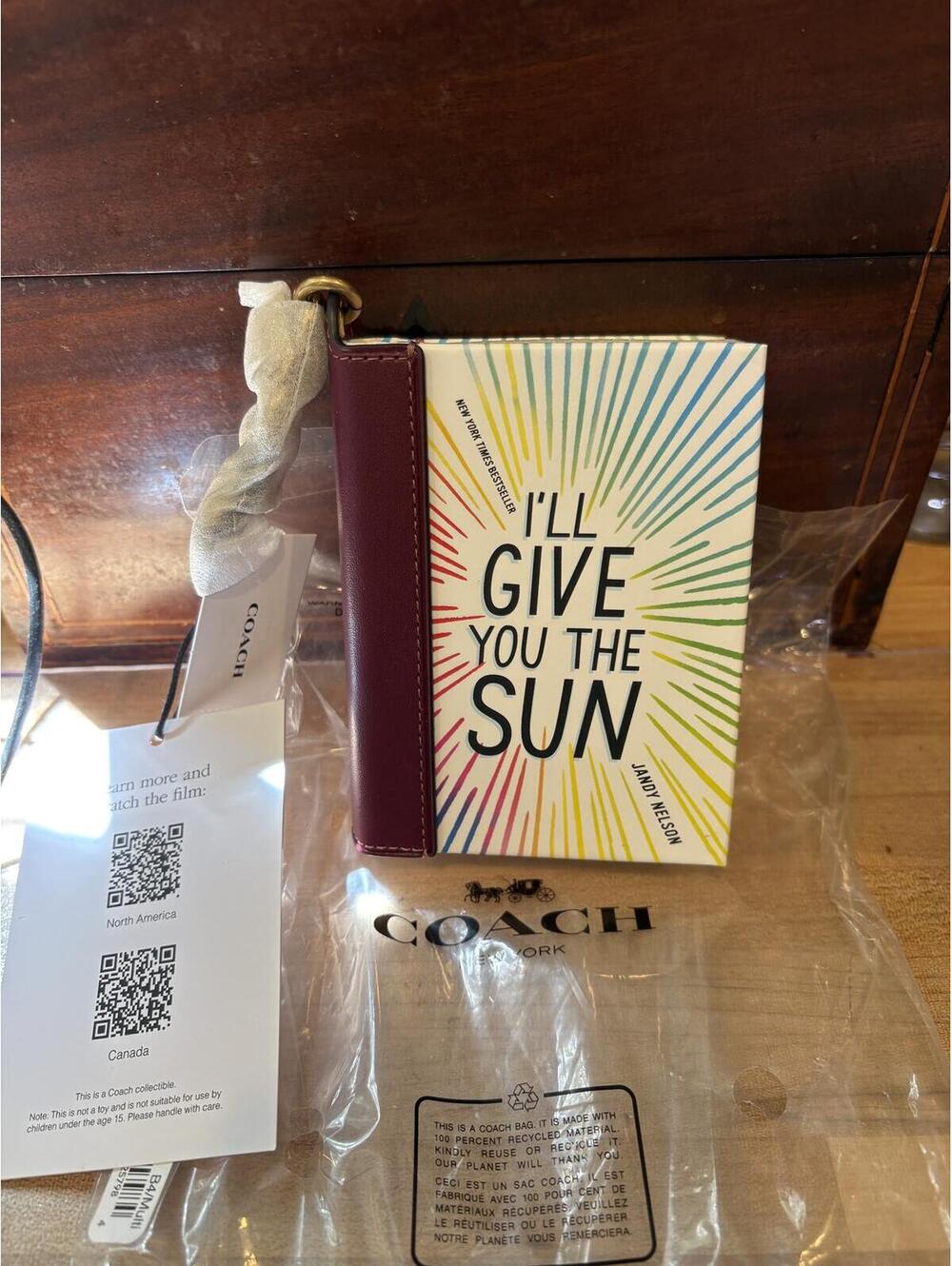 Coach Book Charm I'LL GIVE YOU THE SUN by Jandy Nelson (NWT)